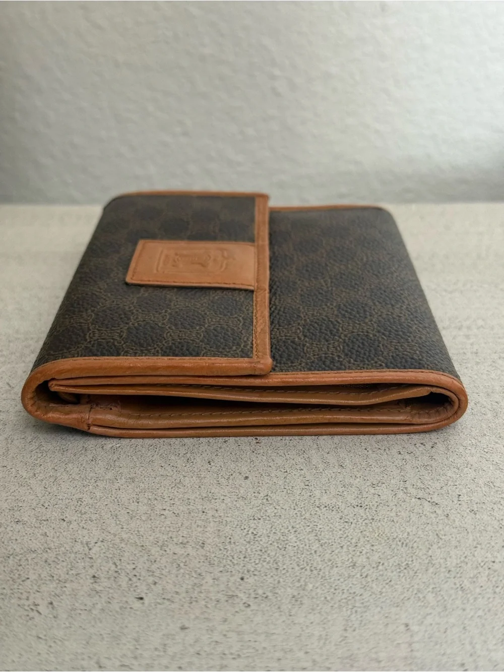 CELINE Triomphe Macadam Trifold Wallet